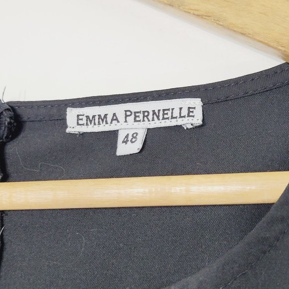 Emma Pernelle Little Black Dress Sleeveless Classic A-Line Shift Stretch 48 - Picture 2 of 11